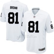 Camiseta Oakland Raiders Brown Blanco Nike Game NFL Hombre