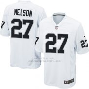 Camiseta Oakland Raiders Nelson Blanco Nike Game NFL Nino