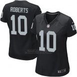 Camiseta Oakland Raiders Roberts Negro Nike Game NFL Mujer