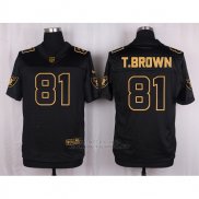 Camiseta Oakland Raiders T.Brown Negro Nike Elite Pro Line Gold NFL Hombre