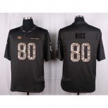 Camiseta San Francisco 49ers Rice Apagado Gris Nike Anthracite Salute To Service NFL Hombre