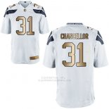 Camiseta Seattle Seahawks Chancellor Blanco Nike Gold Game NFL Hombre