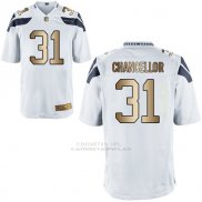 Camiseta Seattle Seahawks Chancellor Blanco Nike Gold Game NFL Hombre