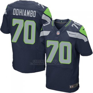 Camiseta Seattle Seahawks Odhiambo Profundo Azul Nike Elite NFL Hombre