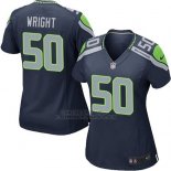 Camiseta Seattle Seahawks Wright Azul Oscuro Nike Game NFL Mujer