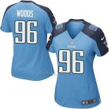 Camiseta Tennessee Titans Woods Azul Nike Game NFL Mujer