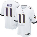 Camiseta Baltimore Ravens Aiken Blanco Nike Game NFL Nino