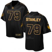 Camiseta Baltimore Ravens Stanley Negro 2016 Nike Elite Pro Line Gold NFL Hombre