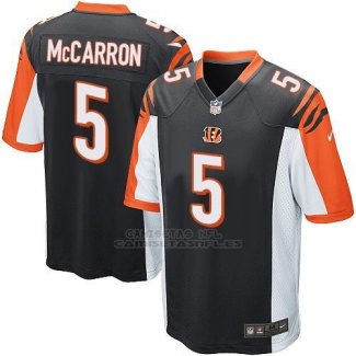 Camiseta Cincinnati Bengals McCarron Negro Nike Game NFL Hombre