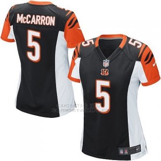 Camiseta Cincinnati Bengals McCarron Negro Nike Game NFL Mujer