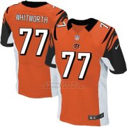 Camiseta Cincinnati Bengals Whitworth Naranja Nike Elite NFL Hombre