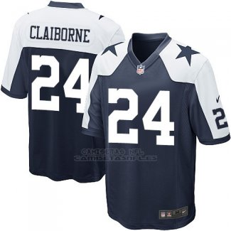 Camiseta Dallas Cowboys Claiborne Negro Blanco Nike Game NFL Nino