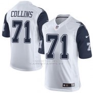 Camiseta Dallas Cowboys Collins Blanco y Profundo Azul Nike Elite NFL Hombre