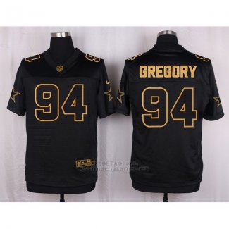 Camiseta Dallas Cowboys Gregory Negro Nike Elite Pro Line Gold NFL Hombre