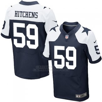 Camiseta Dallas Cowboys Hitchens Profundo Azul y Blanco Nike Elite NFL Hombre