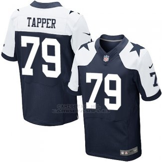 Camiseta Dallas Cowboys Tapper Profundo Azul y Blanco Nike Elite NFL Hombre