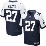 Camiseta Dallas Cowboys Wilcox Profundo Azul y Blanco Nike Elite NFL Hombre