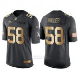 Camiseta Denver Broncos Miller Negro 2016 Nike Gold Anthracite Salute To Service NFL Hombre