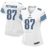 Camiseta Detroit Lions Pettigrew Blanco Nike Game NFL Mujer
