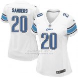 Camiseta Detroit Lions Sanders Blanco Nike Game NFL Mujer