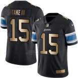 Camiseta Detroit Lions Take Iii Nike Gold Legend NFL Negro Hombre