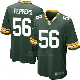 Camiseta Green Bay Packers Peppers Verde Militar Nike Game NFL Nino