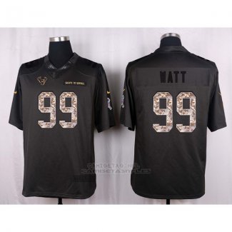 Camiseta Houston Texans Watt Apagado Gris Nike Anthracite Salute To Service NFL Hombre
