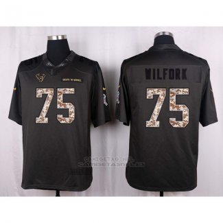 Camiseta Houston Texans Wilfork Apagado Gris Nike Anthracite Salute To Service NFL Hombre