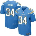 Camiseta Los Angeles Chargers Brown Azul Nike Elite NFL Hombre