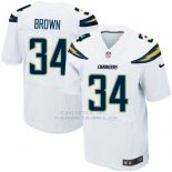 Camiseta Los Angeles Chargers Brown Blanco Nike Elite NFL Hombre