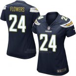 Camiseta Los Angeles Chargers Flowers Negro Nike Game NFL Mujer