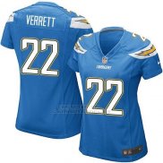 Camiseta Los Angeles Chargers Verrett Azul Nike Game NFL Mujer