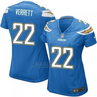 Camiseta Los Angeles Chargers Verrett Azul Nike Game NFL Mujer