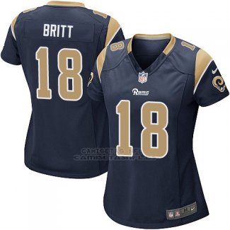 Camiseta Los Angeles Rams Britt Negro Nike Game NFL Mujer