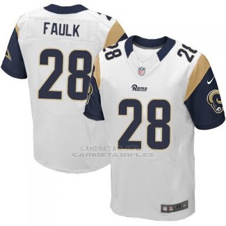 Camiseta Los Angeles Rams Faulk Blanco Nike Elite NFL Hombre