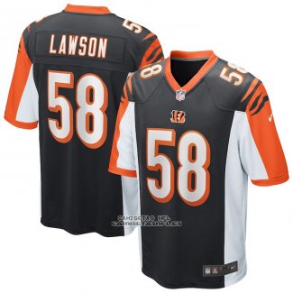 Camiseta NFL Game Cincinnati Bengals Carl Lawson Negro