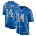 Camiseta NFL Game Detroit Lions Amon Ra St Brown 2022 Azul