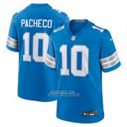 Camiseta NFL Game Detroit Lions Isiah Pacheco Azul