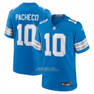 Camiseta NFL Game Detroit Lions Isiah Pacheco Azul