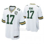 Camiseta NFL Game Hombre Green Bay Packers Davante Adams Blanco 100th Anniversary