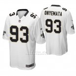 Camiseta NFL Game Hombre New Orleans Saints David Onyemata Blanco