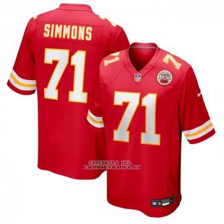 Camiseta NFL Game Kansas City Chiefs Josh Simmons Rojo