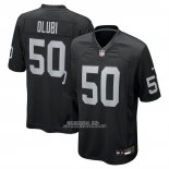 Camiseta NFL Game Las Vegas Raiders Segun Olubi Negro Camiseta NFL Game Las Vegas Raiders Segun Olubi Negro