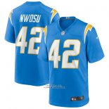 Camiseta NFL Game Los Angeles Chargers Uchenna Nwosu 42 Azul