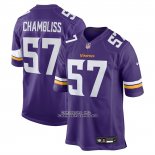 Camiseta NFL Game Minnesota Vikings Chaz Chambliss Violeta Camiseta NFL Game Minnesota Vikings Chaz Chambliss Violeta