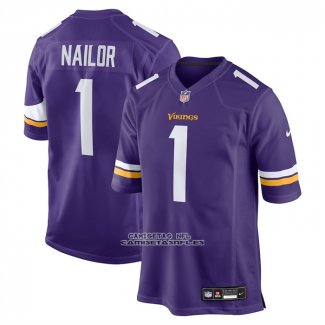 Camiseta NFL Game Minnesota Vikings Jalen Nailor Violeta