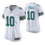 Camiseta NFL Game Mujer Miami Dolphins Kenny Stills Throwback Blanco