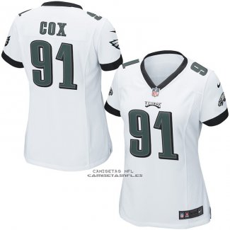 Camiseta NFL Game Mujer Philadelphia Eagles Fletcher Cox Blanco