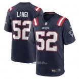 Camiseta NFL Game New England Patriots Harvey Langi 52 Azul
