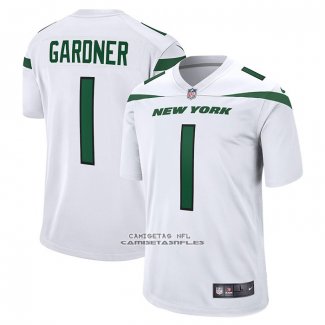 Camiseta NFL Game New York Jets Ahmad Sauce 2022 NFL Draft Pick Blanco